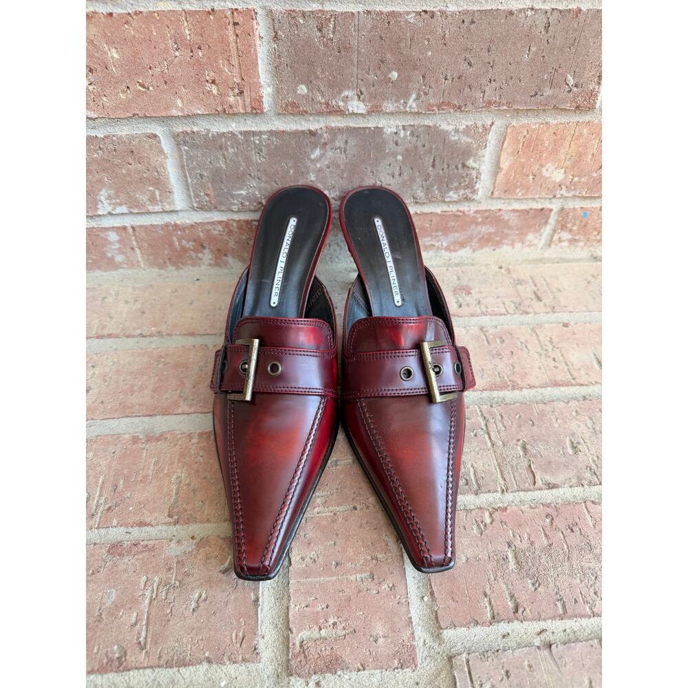 Donald J. Pliner Vintage Red Mules Heels Size 9 New! - Picture 5 of 10